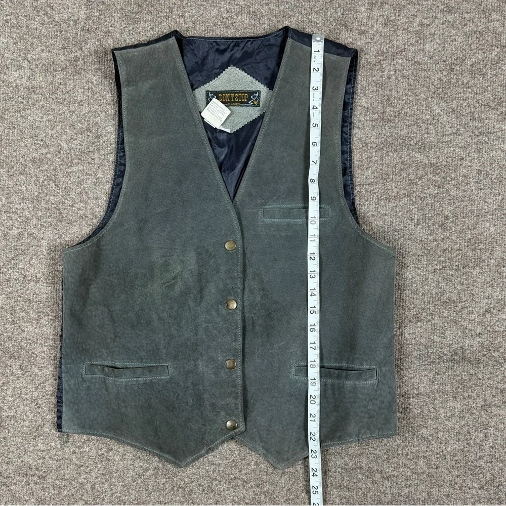 Vintage Grey Suede Vest Women’s L Western Rancher Southwest‎ Boho Retro Cowgirl